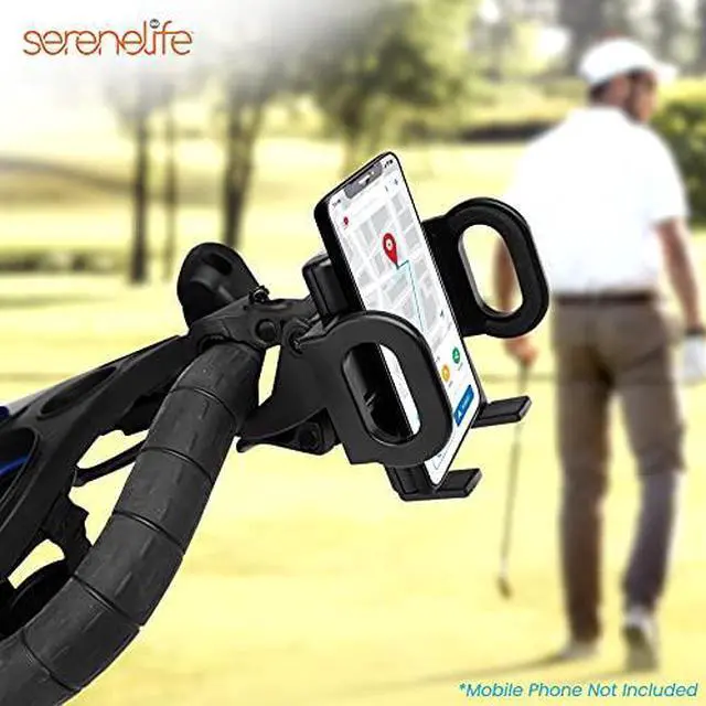 Alt view image 4 of 7 - SereneLife Golf Cart Universal GPS Holder - Golf Cart Accessories Rotating Cell Phone Holder Mount Clip for GPS, PDA and Mobile Devices w/Silicone Clip, Mounting Bracket for Trolley Tube SLGZGPSH