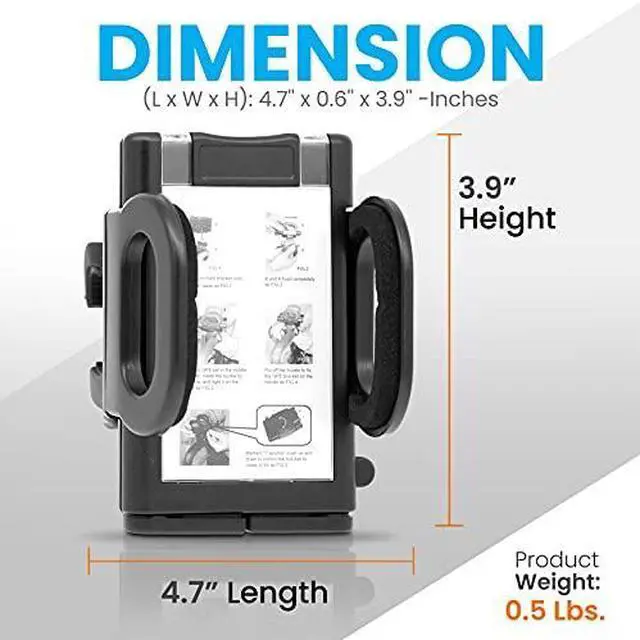 Alt view image 2 of 7 - SereneLife Golf Cart Universal GPS Holder - Golf Cart Accessories Rotating Cell Phone Holder Mount Clip for GPS, PDA and Mobile Devices w/Silicone Clip, Mounting Bracket for Trolley Tube SLGZGPSH