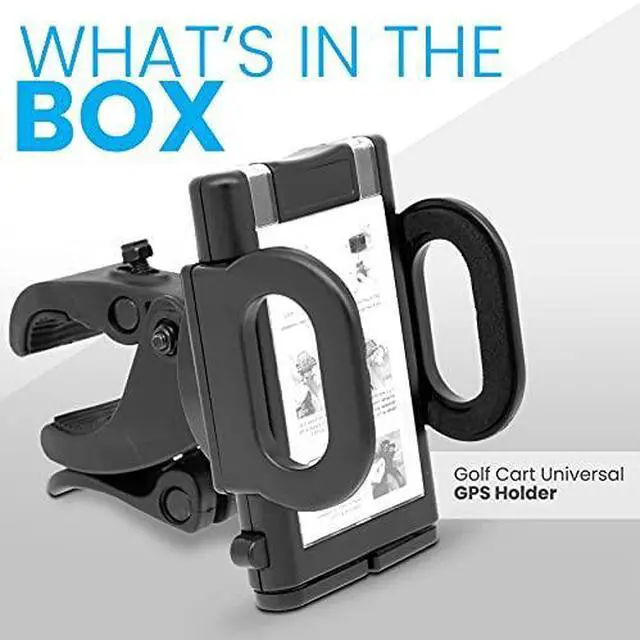 Alt view image 3 of 7 - SereneLife Golf Cart Universal GPS Holder - Golf Cart Accessories Rotating Cell Phone Holder Mount Clip for GPS, PDA and Mobile Devices w/Silicone Clip, Mounting Bracket for Trolley Tube SLGZGPSH