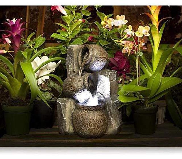 Alt view image 5 of 7 - SereneLife Tabletop Water Fountain, Home Decor Soothing Sound Machine with Automatic Pump, Zen Relaxing Decor for Meditation, 10.6" Tall