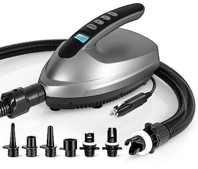 Main image of SereneLife Inflatable Paddle Board Pump Compressor - 20PSI High Pressure SUP Inflator - 12V DC Car Connector - Electric Air Pump for Paddle Boards, Boats, Rafts, Pool Toys, Water Sports