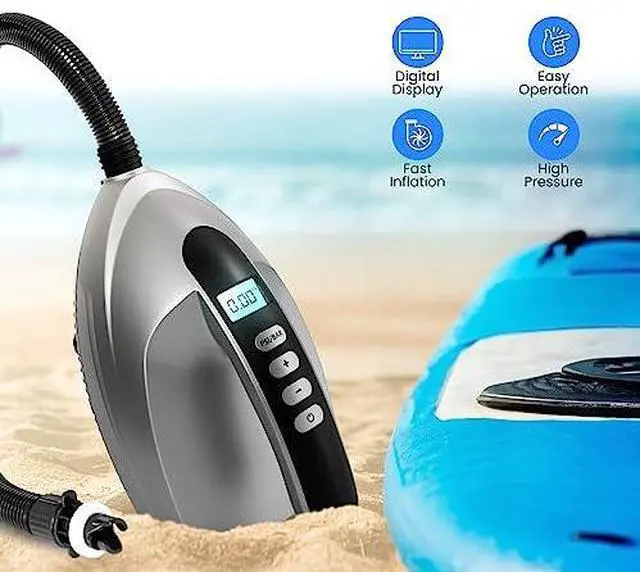 Alt view image 4 of 7 - SereneLife Inflatable Paddle Board Pump Compressor - 20PSI High Pressure SUP Inflator - 12V DC Car Connector - Electric Air Pump for Paddle Boards, Boats, Rafts, Pool Toys, Water Sports