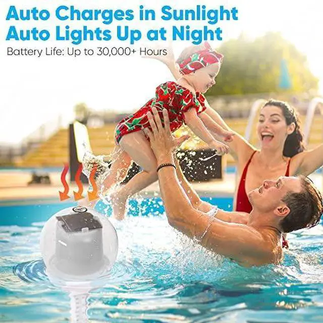 Alt view image 4 of 6 - Pyle Floating Pool Thermometer with Solar Powered LED Light  Wireless Waterproof Temperature Sensor for Hot Tub, Spa, Pond, Jacuzzi, Aquarium  Auto-Charging, Easy Read Display, Indoor Outdoor Use
