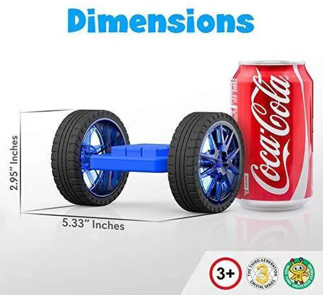 Alt view image 5 of 7 - Hurtle Magnetic Blocks Wheels Set - Compatible with Other Brands of Standard Size Magnetic Tiles, Magnetic Toys Wheels Bases for Kids/Toddlers (2 pcs.)