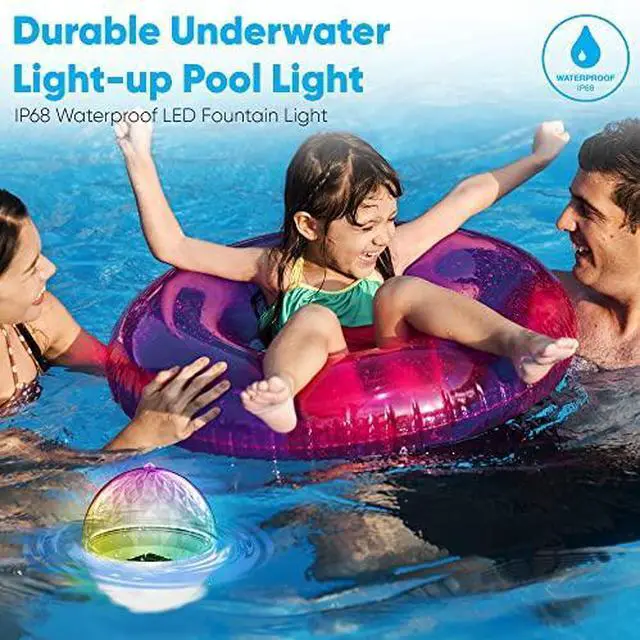 Alt view image 6 of 6 - Pyle Floating Pool Lights - Solar Pool Light with 3 Color Changing Lights - Waterproof IP68, Rechargeable Color Changing LED Night Light, Party Décor for Swimming Pool, Indoor & Outdoor