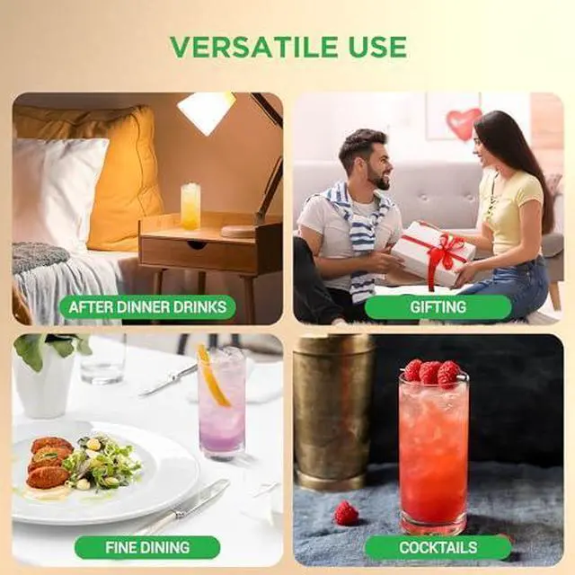 Alt view image 5 of 7 - Nutrichef 4 Piece Highball Thick Base Drinking Glasses-14.2Oz, Crystal Clear Tall Glasses for Water, Juice, Liquor, & Cocktail, Long Kitchen Glass for Bar, Restaurant, & Home