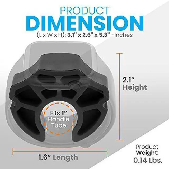 Alt view image 3 of 7 - SereneLife Golf Cart Watch Holder Mount - Universal Silicone Mount for GPS or Standard Sports Watch, Fits Golf Carts with 1-inch Handle Tubing SLGZWHD, Black