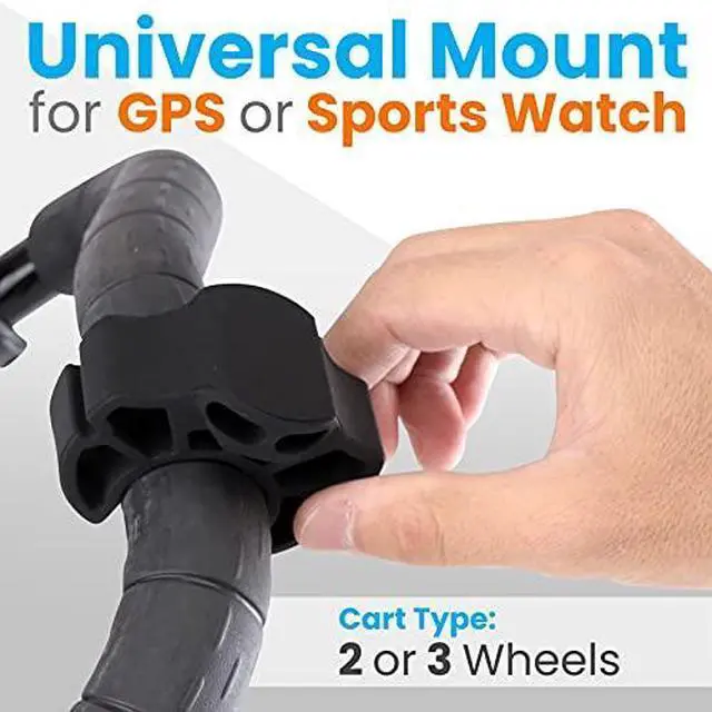 Alt view image 7 of 7 - SereneLife Golf Cart Watch Holder Mount - Universal Silicone Mount for GPS or Standard Sports Watch, Fits Golf Carts with 1-inch Handle Tubing SLGZWHD, Black