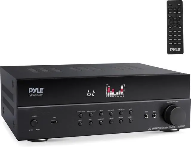 Main image of Pyle Hi-Fi Wireless Bluetooth 5.0 Home Theater Receiver - 7.2 Channel Surround Sound Stereo Amp with ARC Support - MP3/USB/DAC/FM Radio - 1200W PMPO - HDMI - Remote Control - for Home Audio - PT885BT