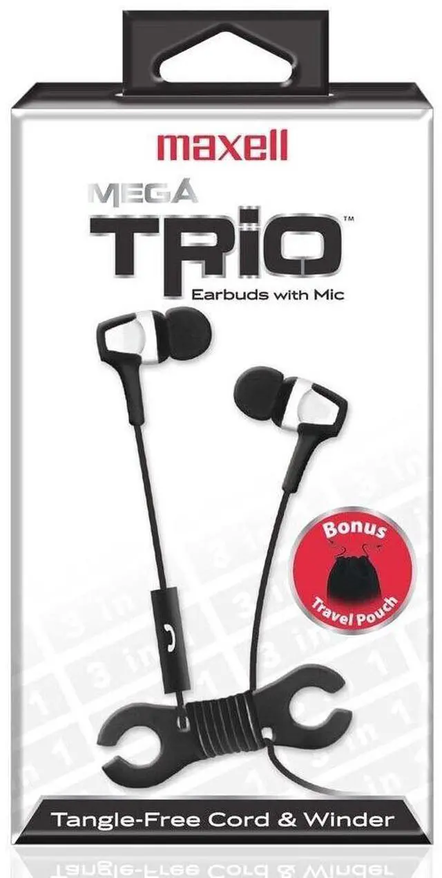 Alt view image 13 of 16 - Maxell Mega Trio Earset 199818