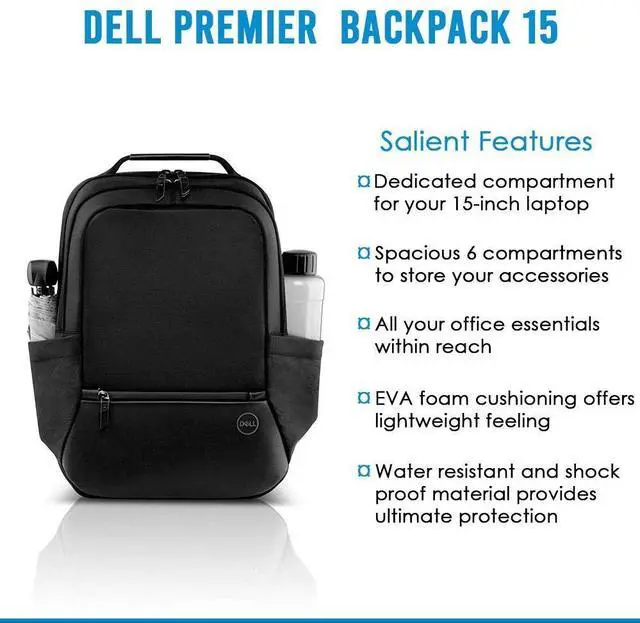 Alt view image 12 of 17 - Dell Premier 15" Laptop Carry Backpack for Select Dell Latitude Laptops