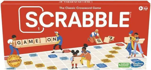 Alt view image 8 of 8 - F4204 Scrabble Board Game, Classic Word Game for Kids Ages 8 and Up, Fun Family Game for 2-4 Players, The Classic Crossword Game Hasbro