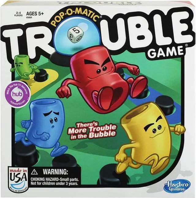 Alt view image 5 of 5 - Hasbro A5064 Trouble Board Game