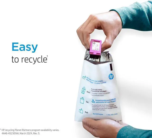 Alt view image 6 of 7 - HP 67 Black, Tri-color Ink Cartridges (3-pack) | Works with DeskJet 1255, 2700, 4100 Series, ENVY 6000, 6400 Series