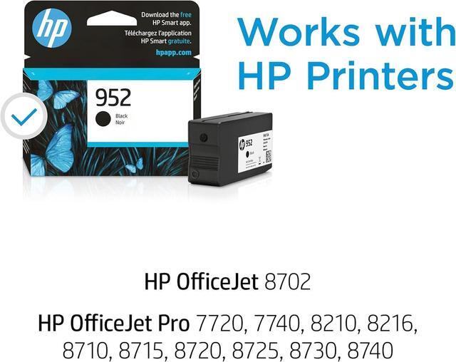 Alt view image 2 of 7 - HP 952 Black Ink Cartridges (3-pack) | Works with OfficeJet 8702, OfficeJet Pro 7720, 7740, 8210, 8710, 8720, 8730, 8740 Series
