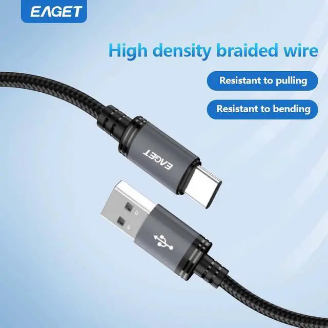 Alt view image 6 of 7 - EAGET EU404 6ft USB C Cable Superspeed USB 2.0 A to USB C Android Auto Cable, Fast Charging & Data Transfer Type C Charger Cord for iPhone 16/15 CarPlay Galaxy S24/S23/S22/S21 2m