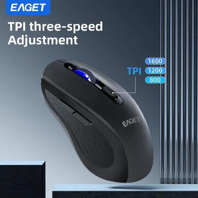 Alt view image 7 of 7 - Eaget EM08 Silent 2.4G and Bluetooth Mouse Dual Mode, Compact and Portable, Optical Tracking, Built-in Battery for Windows, macOS, ChromeOS, Compatible with PC, Mac, Laptop, Tablet (Green)