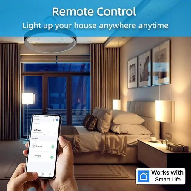 Alt view image 3 of 5 - YNF Smart Plug, WiFi Smart Plugs That Work with Alexa and Google Home, Compatible with SmartThings, Smart Outlet with Smart Life App Remote Control, Timer Function, 2.4GHz Wi-Fi & Bluetooth (4 Pack)