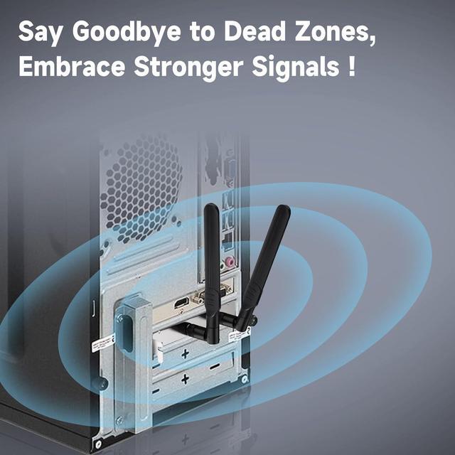 Alt view image 5 of 7 - Bingfu Dual Band WiFi 2.4GHz 5GHz 5.8GHz 8dBi MIMO RP-SMA Male Antenna (4-Pack) for WiFi Router Wireless Network Card USB Adapter Security IP Camera Video Surveillance Monitor