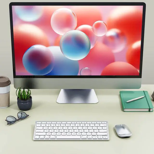 Alt view image 6 of 7 - Bluetooth Keyboard and Mouse Compatible with Mac, OMOTON Ultra-Slim Wireless Keyboard and Mouse Combo Compatiblei with MacOS, MacBook Pro/Air, iMac, Mac Mini, Laptop and PC (Silver)