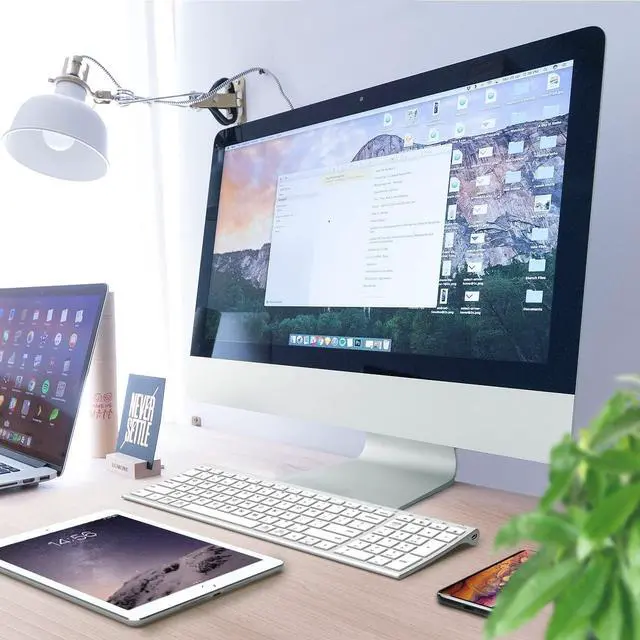 Alt view image 7 of 7 - iClever BK10 Bluetooth Keyboard, Universal Bluetooth 5.1 Wireless Keyboard with Number Pad, Ergonomic Design, Multi-Device Compatibility, Stable Connection for Mac, iPad, iPhone, Android, Windows