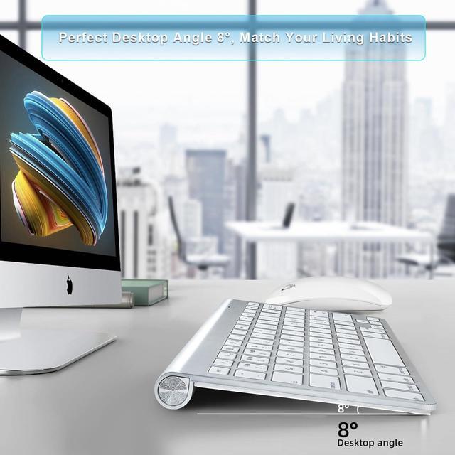Alt view image 4 of 7 - Wireless Keyboard and Mouse for Mac Bluetooth USB C Compatible with Apple MacBook Air Pro iMac Ipad and Windows Laptops Android Tablets