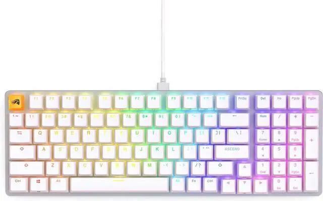 Main image of Glorious GMMK 2 Small Gaming Keyboard Base- Barebones Kit- TKL Hot Swappable DIY White Mechanical Keyboard - Wired, RGB Backlit,- PC Setup Accessories- 65%, White