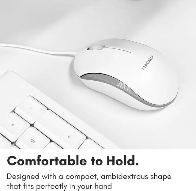 Alt view image 6 of 7 - Macally Full Size USB Keyboard and Optical USB Mouse Combo for Mac