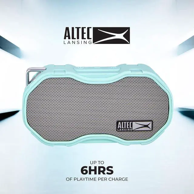 Alt view image 6 of 7 - Altec Lansing Baby Boom XL - Waterproof Bluetooth Speaker, Wireless & Portable Speaker for Travel & Outdoor Use, Deep Bass & Loud Sound, 1 Pack, Mint