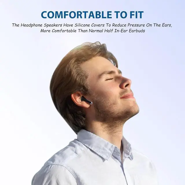 Alt view image 5 of 7 - Wireless Earbuds for iPhone 16 15 Pro Max Plus 14 13, 5.3 Bluetooth Headphones Noise isolating Ear Buds with Mic Touch Cordless Earbud for Samsung Gamaxy S24 Ultra S23 Fe S22 A35 Pixel 8 Pro 7 Android