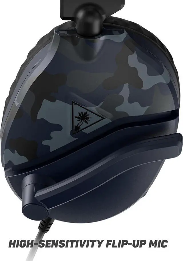 Alt view image 3 of 7 - Turtle Beach Recon 70 Multiplatform Gaming Headset for Xbox Series X|S, Xbox One, PS5, PS4, PC & Mobile w/ 3.5mm Wired Connection - Flip-to-Mute Mic, 40mm Speakers, Lightweight Design, Blue Camo