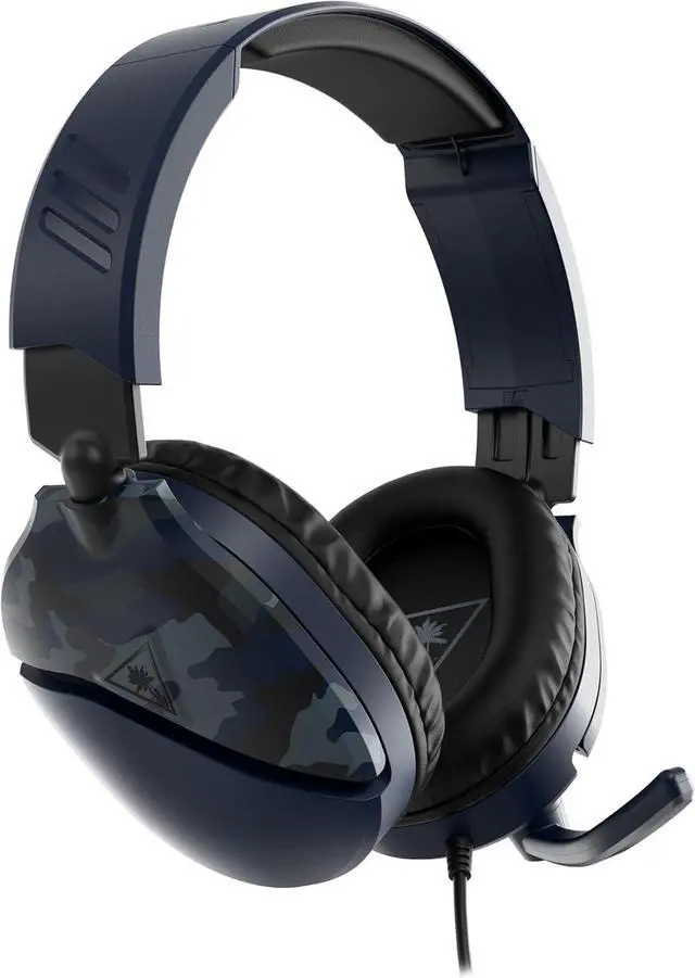 Alt view image 7 of 7 - Turtle Beach Recon 70 Multiplatform Gaming Headset for Xbox Series X|S, Xbox One, PS5, PS4, PC & Mobile w/ 3.5mm Wired Connection - Flip-to-Mute Mic, 40mm Speakers, Lightweight Design, Blue Camo