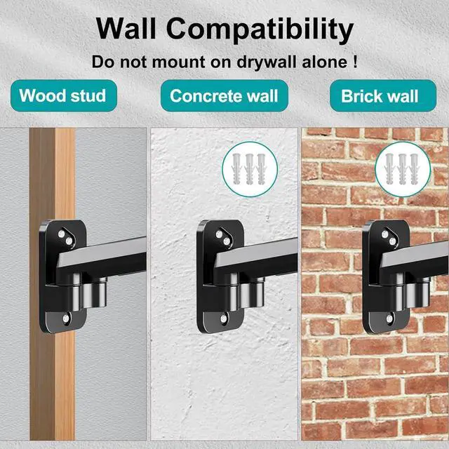Alt view image 3 of 7 - MOUNT PRO Dual Monitor Wall Mount for 13 to 32 Inch Computer Screens, Gas Spring Arm for 2 Monitors, Each Holds Up to 17.6lbs, Full Motion Wall Monitor Mount with VESA 75x75/100x100