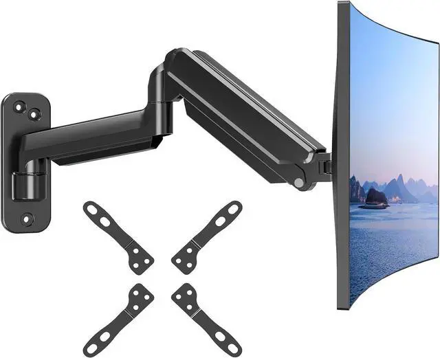 Main image of MOUNT PRO Monitor Wall Mount for Max 35 inch/26.4lbs Flat Curved Screens, Premium Heavy Duty Single Monitor Arm, Full Motion Ultrawide Wall Mount with VESA Extension Kit, VESA Mount 200x200mm