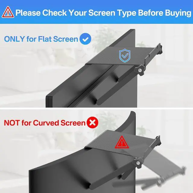 Alt view image 3 of 7 - 13-Inch Wide Platform Adjustable TV Top Shelf, Screen Top Shelf Mount, Monitor Top of TV Shelf Mounting Bracket for Streaming Devices, Cable Box, Router and Home Decor TV Top Storage Bracket,1 Pack