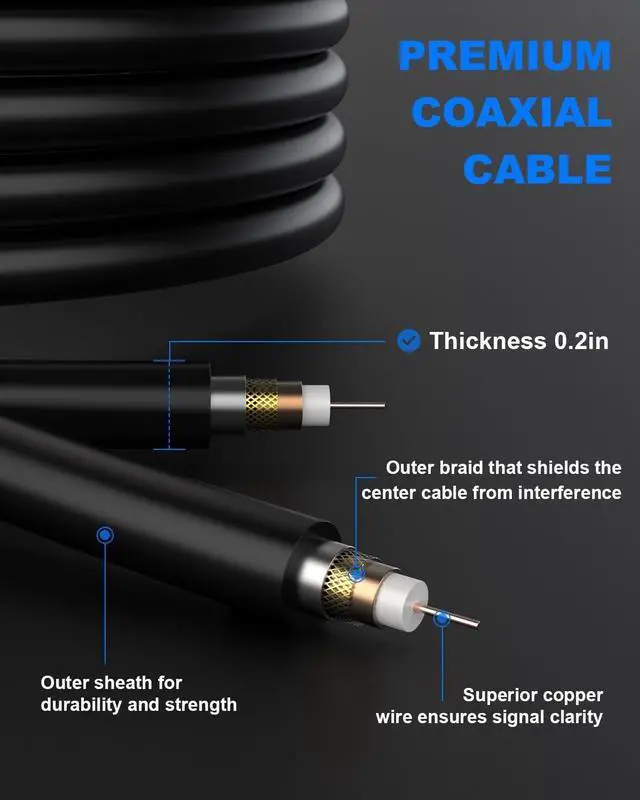 Alt view image 6 of 7 - TV Antenna Indoor, Digital Amplified Indoor HDTV Antenna, 1080p VHF UHF Television Local Channels Detachable Signal Amplifier and 16.5ft Long Coax Cable