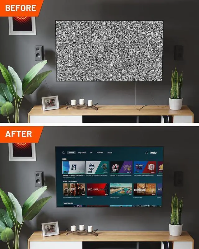 Alt view image 5 of 7 - ECHOGEAR TV Cord Hider - 2.5" Mini in Wall Cable Management Kit Cord Concealer for Wall Mounted TVs - Easy 3-Step Install w/Locking Winged Grommets for Secure Fit - Black