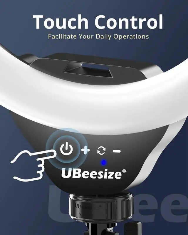 Alt view image 2 of 6 - UBeesize 12'' Selfie Ring Light with 62 Tripod Stand for Video Recording, Live Streaming(YouTube, Instagram, TIK Tok), Compatible with Phones, Cameras and Webcams