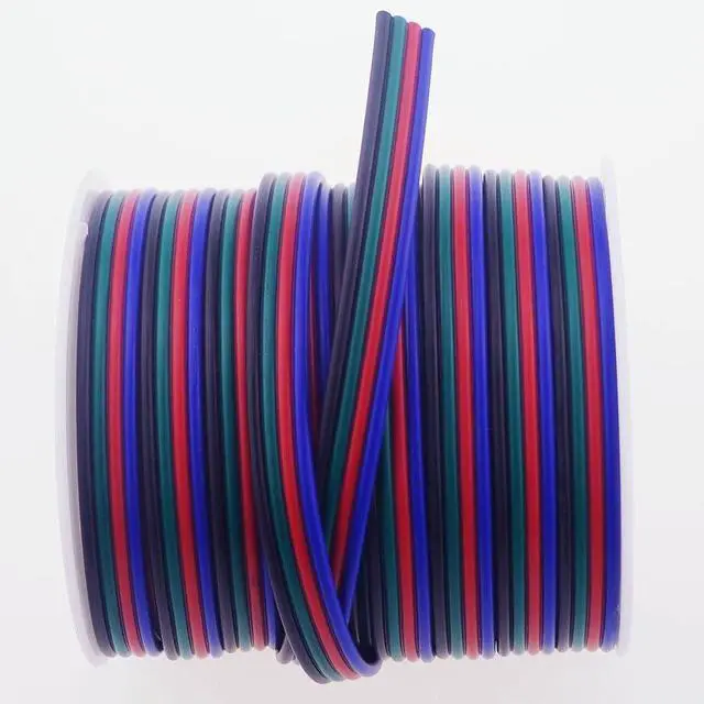 Alt view image 2 of 2 - 40FT 18 Gauge RGB LED Strip Flexible Wire Extension Cord 18AWG 4pin 4 Color Stand Electrical Wire Conductor Cords for SMD 5050 3528 RGB LED Ribbon Lamp Tape Lighting