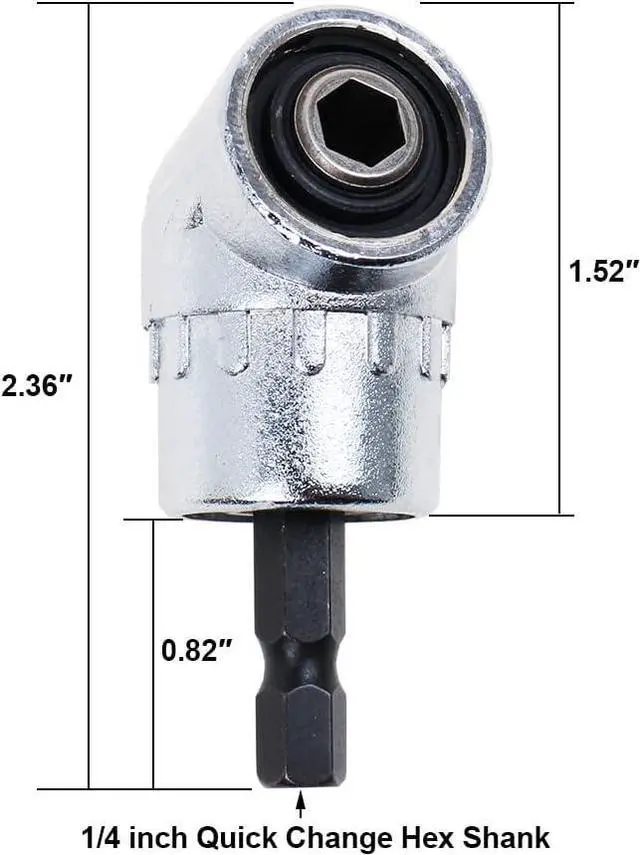 Alt view image 2 of 7 - AUTOTOOLHOME Flexible Drill Bit Extension with Right angle Drill Adapter Flex Shaft for Electric Screwdriver Power Impact Drill Magnetic Hex Shank Quick Change 11.5" Long