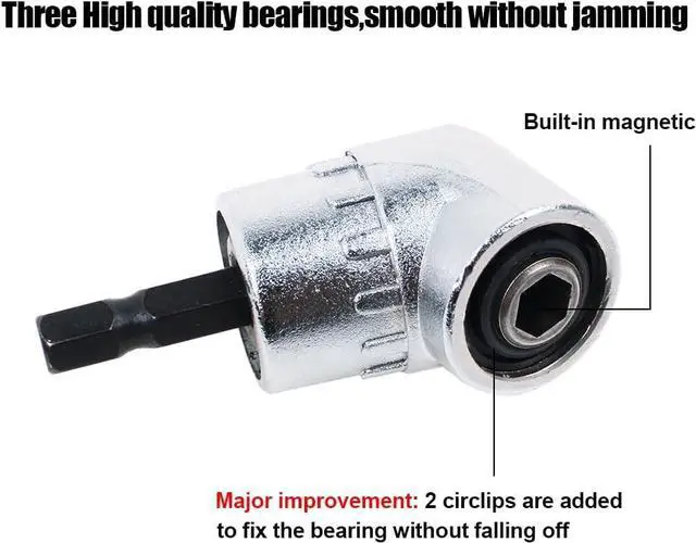 Alt view image 5 of 7 - AUTOTOOLHOME Flexible Drill Bit Extension with Right angle Drill Adapter Flex Shaft for Electric Screwdriver Power Impact Drill Magnetic Hex Shank Quick Change 11.5" Long