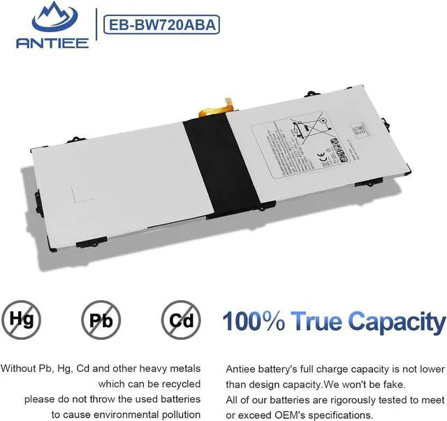 Alt view image 4 of 7 - EB-BW720ABA EB-BW720ABE Battery for Samsung ChromeBook Plus V2 XE520QAB XE521QAB, Chromebook 4 4+ XE310XBA XE350XBA, Galaxy Book 12 SM-W720 SM-W723 W728 W723Q W727V W720N BA43-00390A GH43-04691A