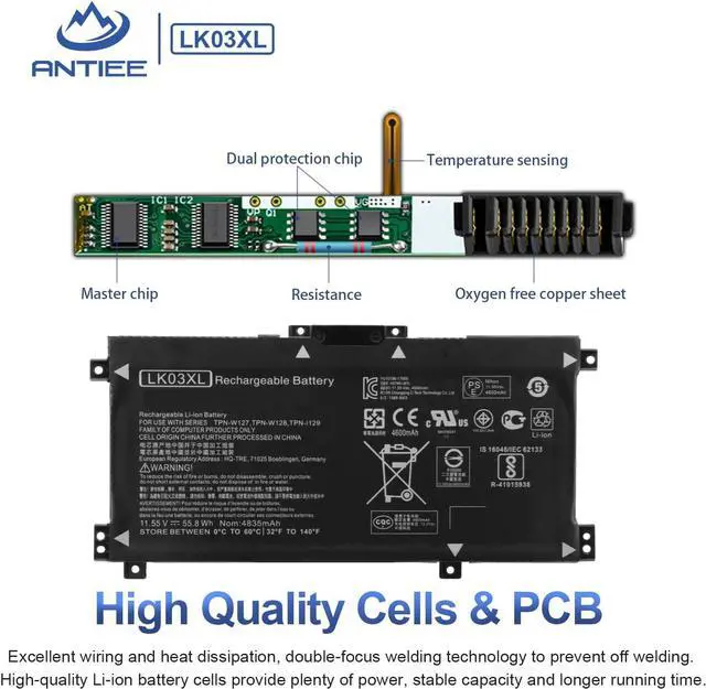 Alt view image 3 of 7 - LK03XL L09281-855 916814-855 Battery for HP Envy X360 15m-cn0xxx cn1xxx cn0011dx cn0012dx bp0xx bp1xx bq0xx bq1xx bq021dx cp0xxx cp0011dx 17m-ae0xx ae1xx ae111dx bw0xxx bw0013dx ce0xxx ce1xxx ce1013dx