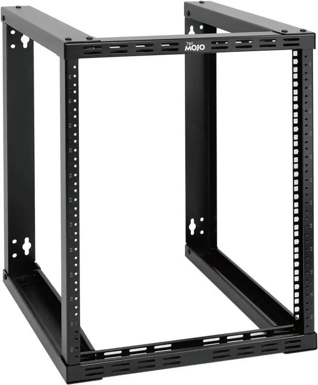 Main image of Tecmojo 12U Wall Mount Rack, Wall Mount Network Rack 15.8in Depth, Open Frame Server Rack for 19in IT/AV/Data/Home Equipment, Black