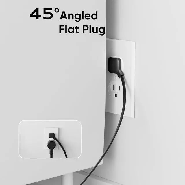 Alt view image 5 of 7 - Desk Clamp Power Strip, 1875W Surge Protectors with 2 USB A, 2 USB C Ports, 4 AC Outlets, Desk Mount Charging Station, Fit 1.7 inch Tabletop Edge Thick, Desktop Outlets for Home Office.