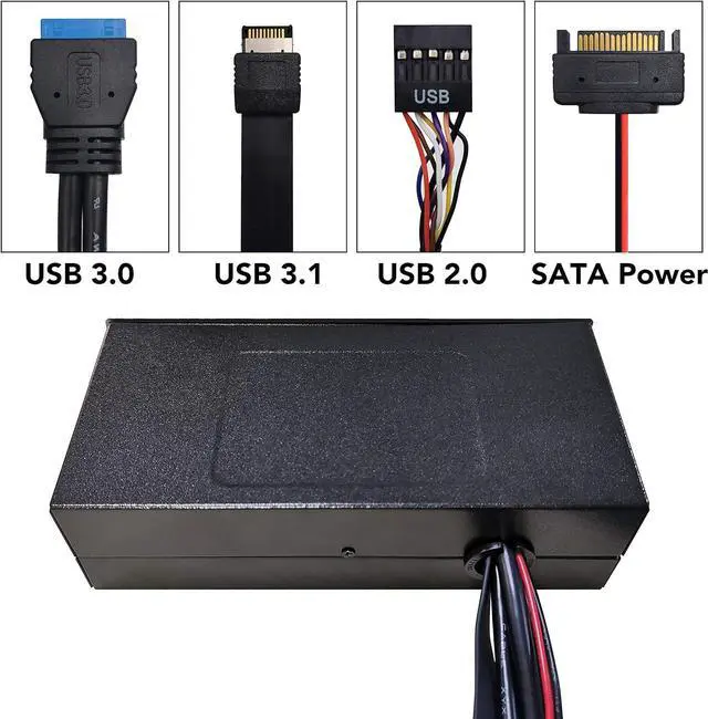 Alt view image 4 of 4 - EZDIY-FAB PC Front Panel Internal Card Reader USB HUB, USB 3.1 Gen2 Type-C Port,USB 3.0 Support SD MS XD CF TF Card for Computer, Fits Any 5.25" Computer Case Front Bay