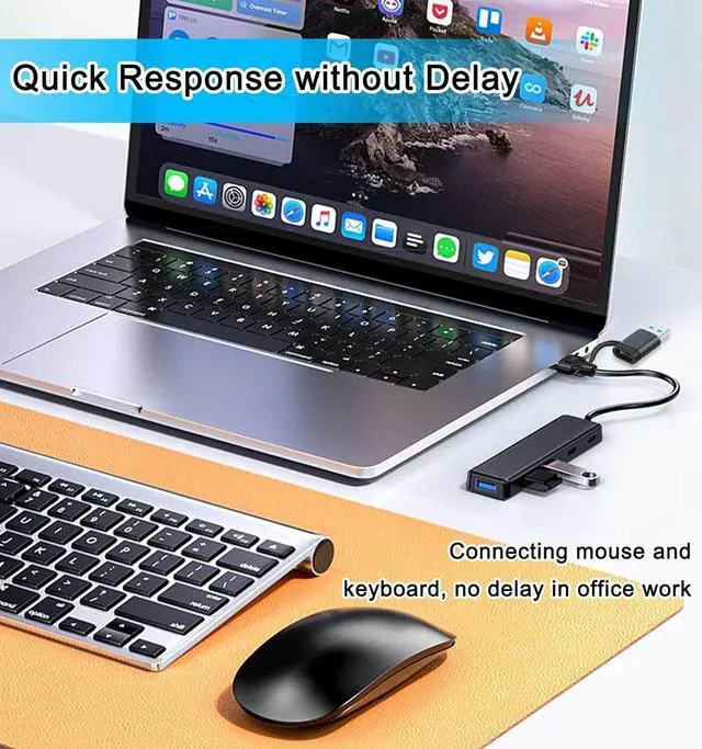 Alt view image 6 of 7 - VIENON USB 3.0 Hub (5 in 1), USB C Hub, USB C to USB 3.0 Hub Adapter with USB C Power/Data Ports, USB Extender USB A&C Docking Station for Laptop PC MacBook Dell, HP, PS4/5, SSD and More