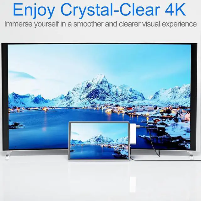 Alt view image 4 of 7 - Surface Pro 7 Docking Station, Microsoft Surface Pro 7 USB Hub with 4K HDMI+ USB C Audio & Data Transfer+ 2 USB 3.0 Ports+ TF/SD Card Slot, Surface Accessories Adapter for Surface Pro 7