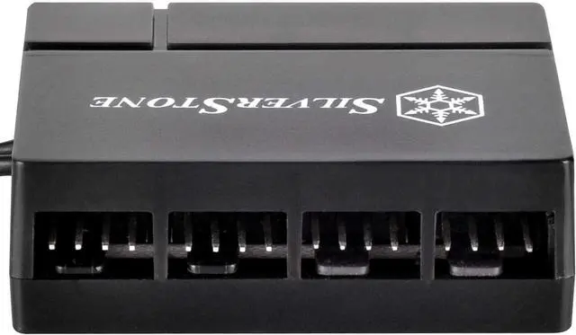 Alt view image 6 of 7 - SilverStone Technology Silverstone 8-Port PWM Fan Hub/Splitter for 4-Pin & 3-Pin Fans* in Black SST-CPF04-USA (Newest Version)