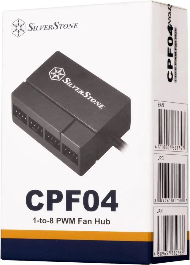 Alt view image 7 of 7 - SilverStone Technology Silverstone 8-Port PWM Fan Hub/Splitter for 4-Pin & 3-Pin Fans* in Black SST-CPF04-USA (Newest Version)